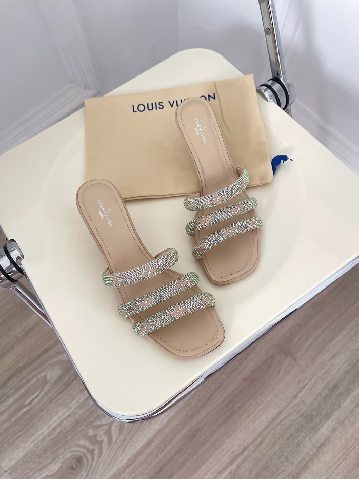 Louis Vuitton Womens Shoes Sandals Slippers Luxury Brand REVIVAL APPEAL MULE 1A93WI calf leather with Original Box 5.5cm Heel