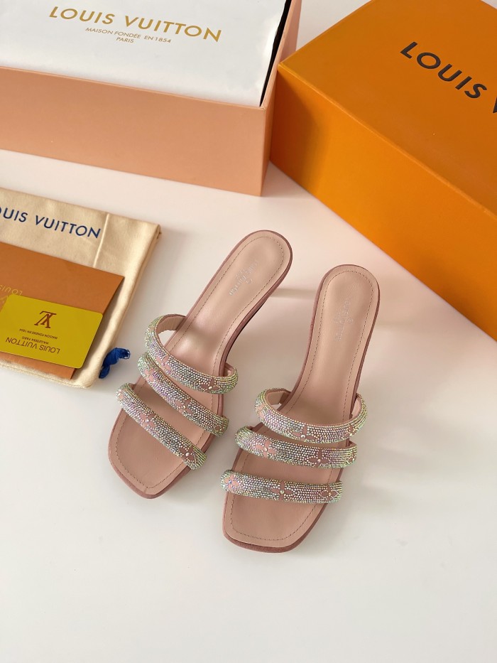 Louis Vuitton Womens Shoes Sandals Slippers Luxury Brand REVIVAL APPEAL MULE 1A93WI calf leather with Original Box 5.5cm Heel
