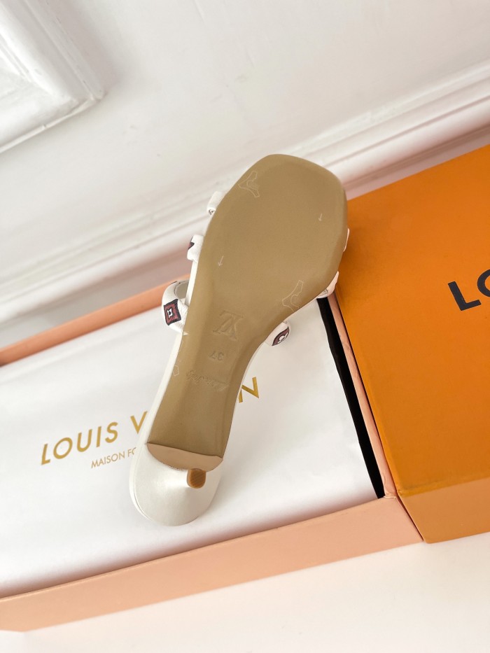Louis Vuitton Womens Shoes Sandals Slippers Luxury Brand REVIVAL APPEAL MULE 1A93WI calf leather with Original Box 5.5cm Heel