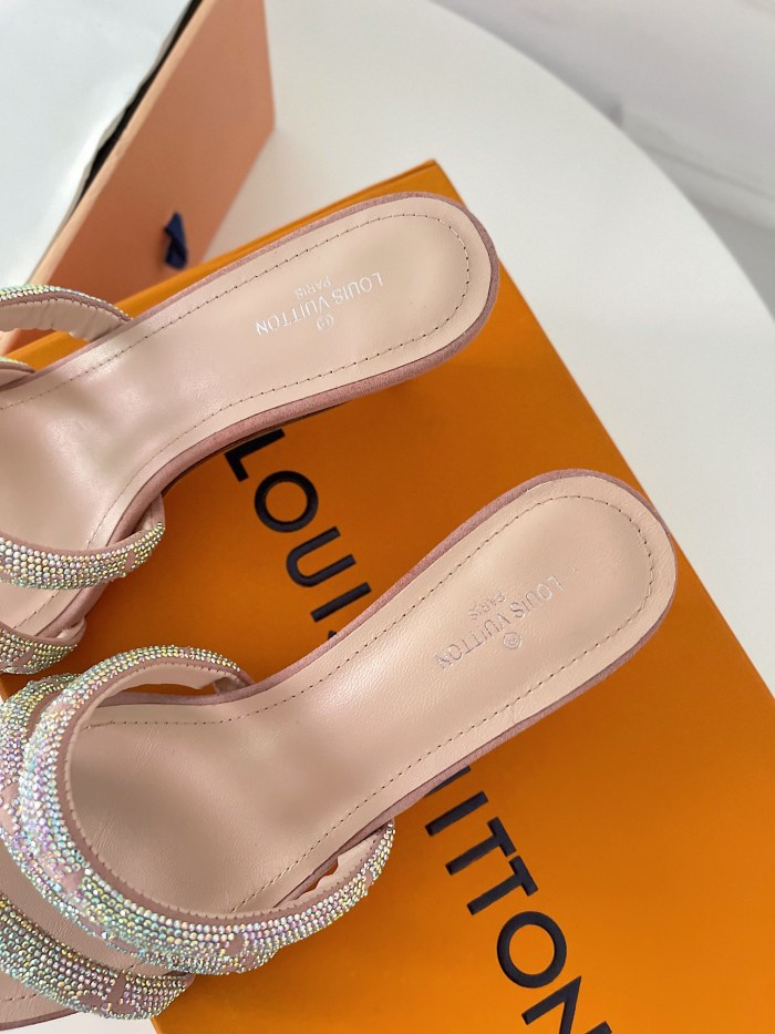 Louis Vuitton Womens Shoes Sandals Slippers Luxury Brand REVIVAL APPEAL MULE 1A93WI calf leather with Original Box 5.5cm Heel