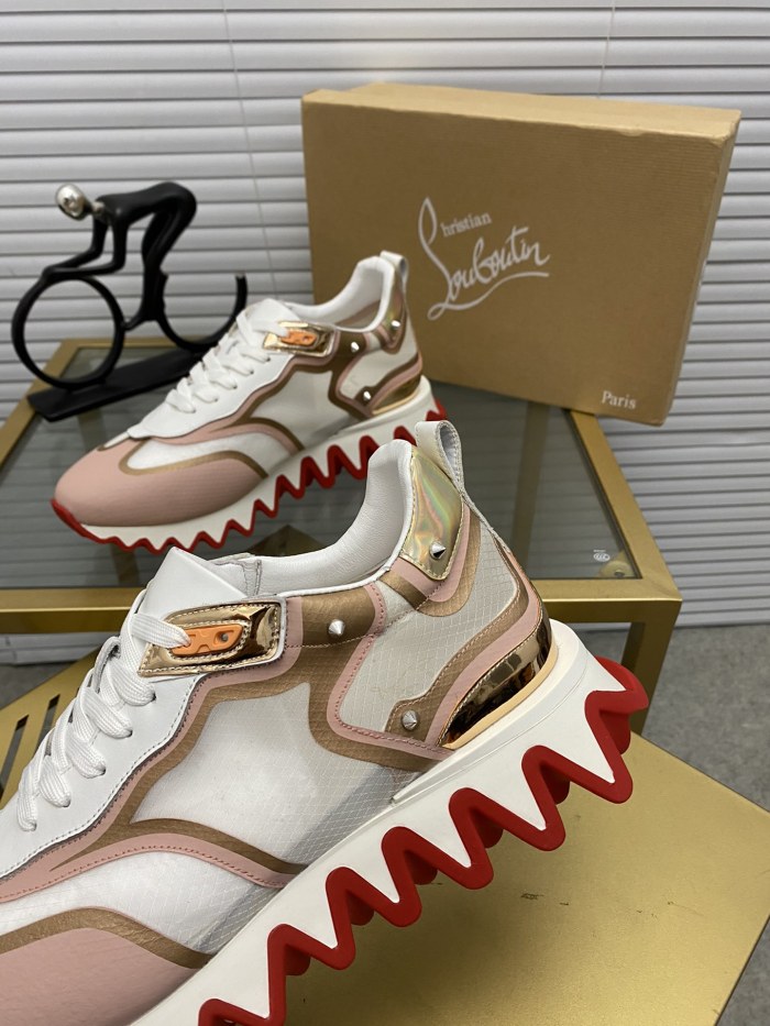 Christian Louboutin Mens Shoes Sneakers Luxury Brand Red Bottom Design Sports Footwears