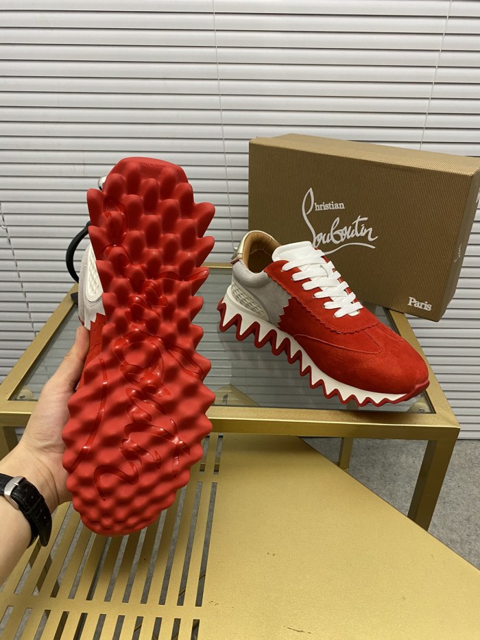 Christian Louboutin Mens Shoes Sneakers Luxury Brand Red Bottom Design Sports Footwears