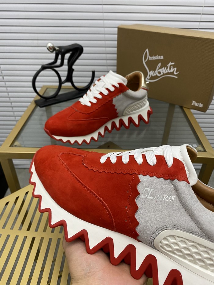Christian Louboutin Mens Shoes Sneakers Luxury Brand Red Bottom Design Sports Footwears