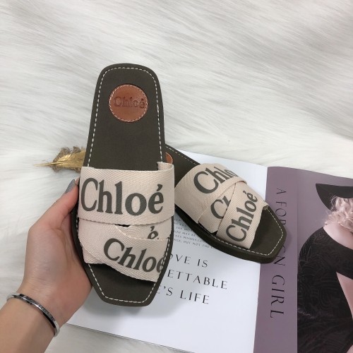 Chloe Womens Shoes Mule Slides Sandals Slippers Luxury Brand with Original Box Summer Design