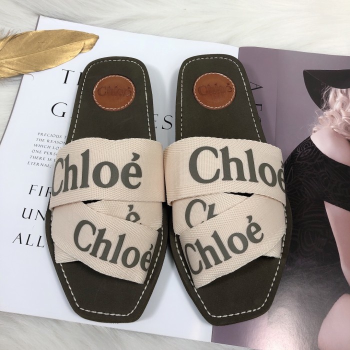 Chloe Womens Shoes Mule Slides Sandals Slippers Luxury Brand with Original Box Summer Design