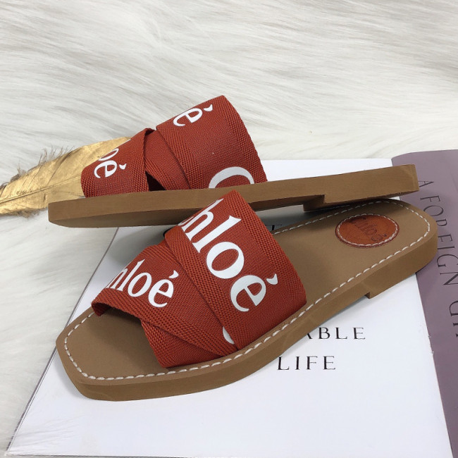 Chloe Womens Shoes Mule Slides Sandals Slippers Luxury Brand with Original Box Summer Design