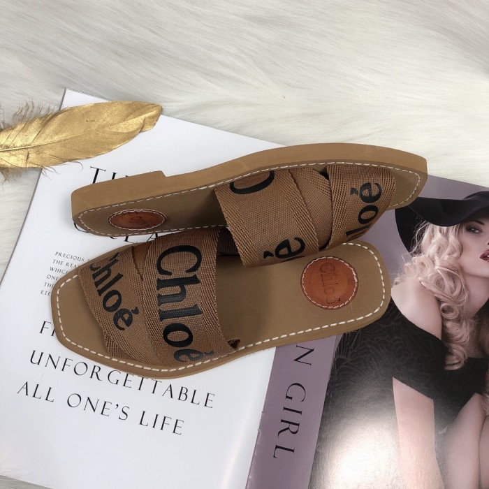 Chloe Womens Shoes Mule Slides Sandals Slippers Luxury Brand with Original Box Summer Design