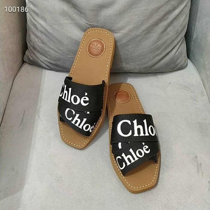 Chloe Womens Shoes Mule Slides Sandals Slippers Luxury Brand with Original Box Summer Design