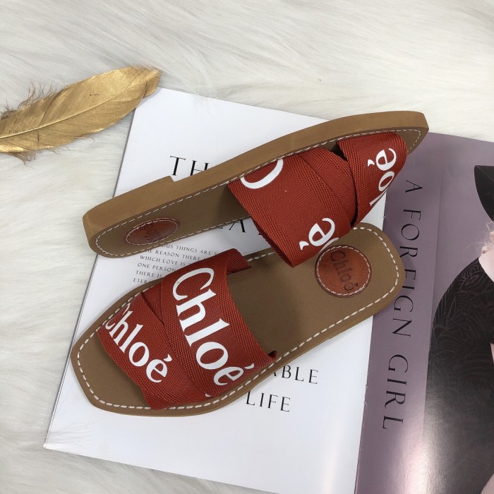 Chloe Womens Shoes Mule Slides Sandals Slippers Luxury Brand with Original Box Summer Design