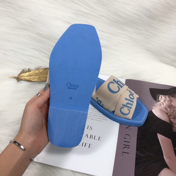 Chloe Womens Shoes Mule Slides Sandals Slippers Luxury Brand with Original Box Summer Design