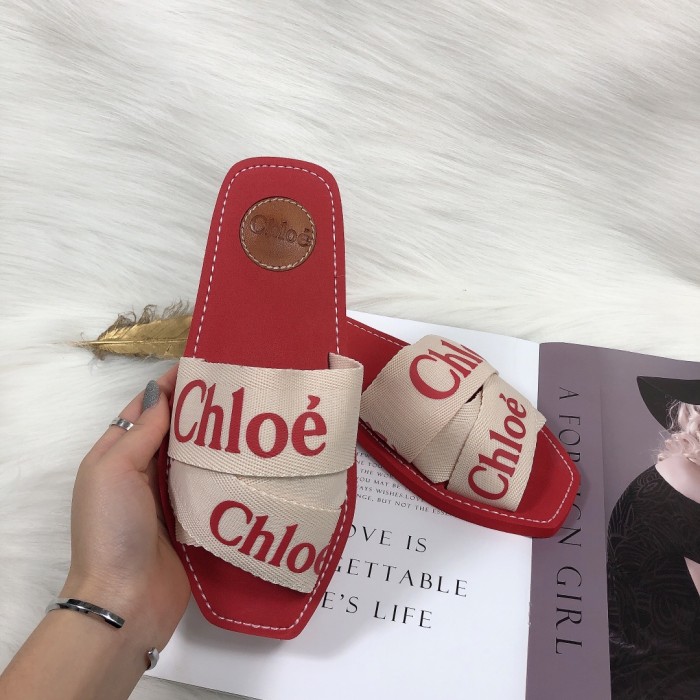 Chloe Womens Shoes Mule Slides Sandals Slippers Luxury Brand with Original Box Summer Design