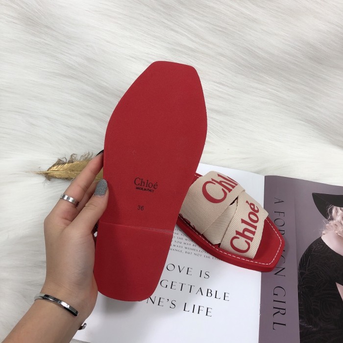 Chloe Womens Shoes Mule Slides Sandals Slippers Luxury Brand with Original Box Summer Design