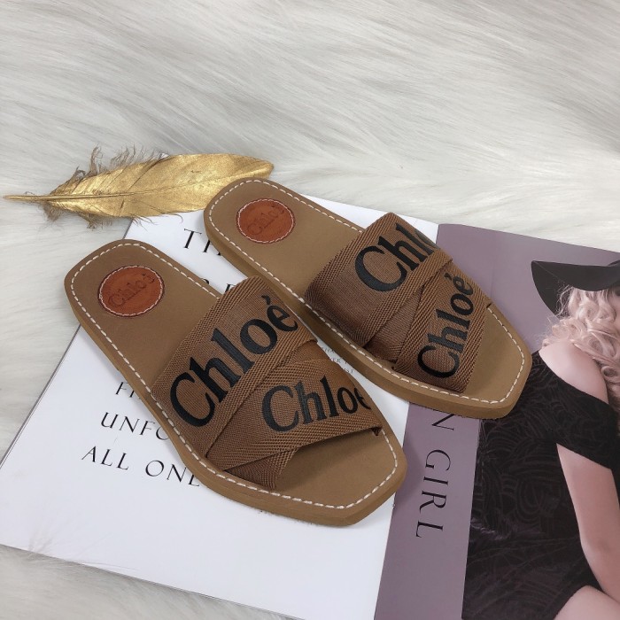 Chloe Womens Shoes Mule Slides Sandals Slippers Luxury Brand with Original Box Summer Design