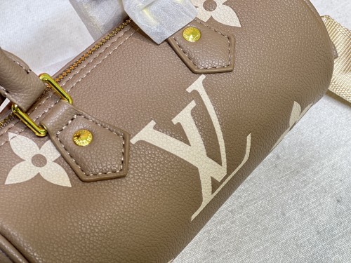 Louis Vuitton Womens Bags Shoulder Messenger Bags Luxury Brand PAPILLON BB M46031 Tourterelle / Crème Beige Embossed supple grained cowhide leather