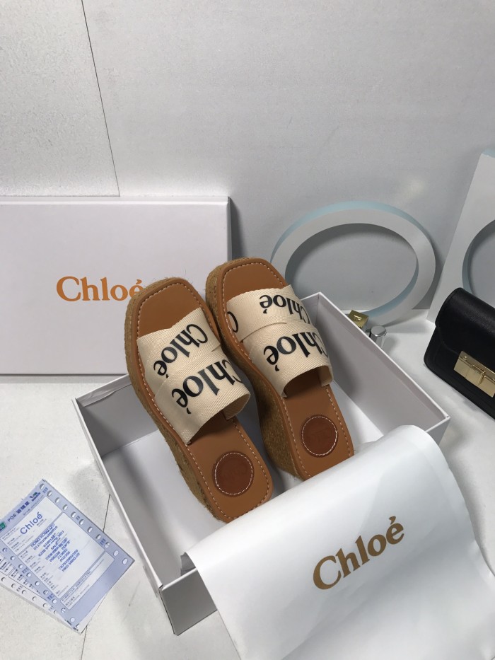 Chloe Womens Shoes Mule Slides Sandals Slippers Luxury Brand with Original Box Summer Design