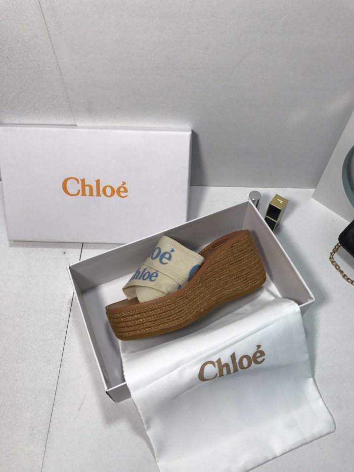 Chloe Womens Shoes Mule Slides Sandals Slippers Luxury Brand with Original Box Summer Design