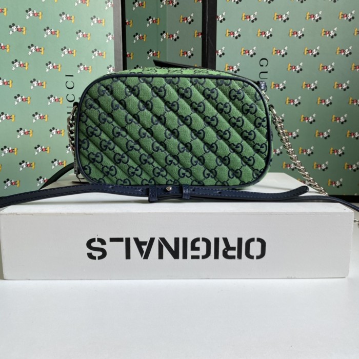 Gucci Womens Bags GG Marmont small matelassé shoulder bag Luxury Brand with Original Box 447632 DTD1T 1000