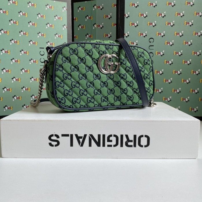 Gucci Womens Bags GG Marmont small matelassé shoulder bag Luxury Brand with Original Box 447632 DTD1T 1000