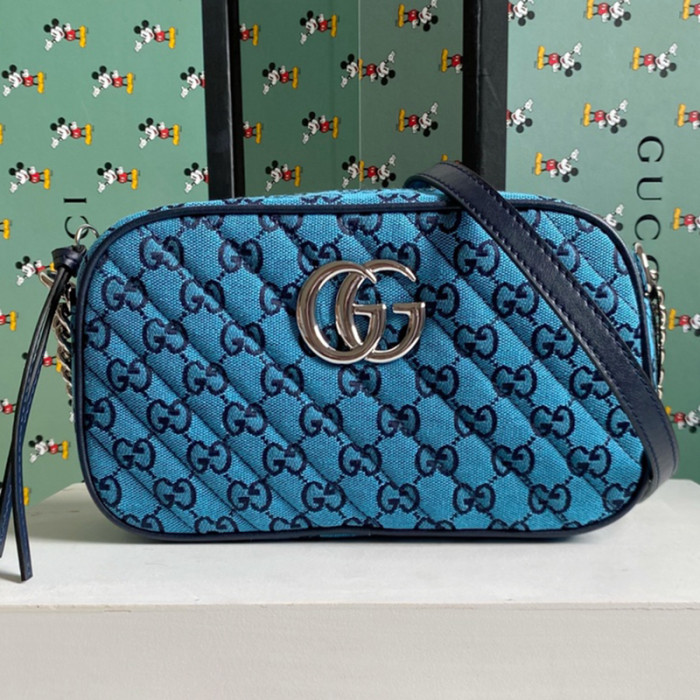 Gucci Womens Bags GG Marmont small matelassé shoulder bag Luxury Brand with Original Box 447632 DTD1T 1000