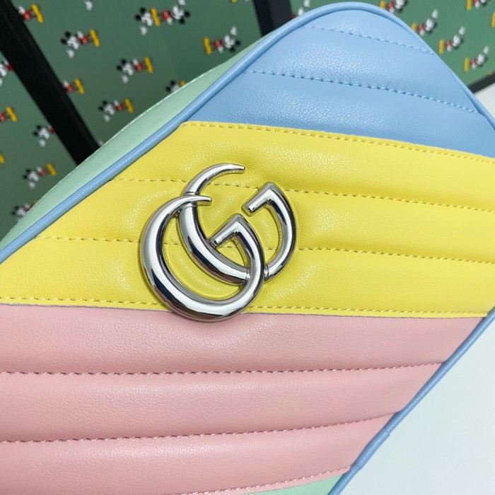 Gucci Womens Bags GG Marmont small matelassé shoulder bag Luxury Brand with Original Box 447632 DTD1T 1000