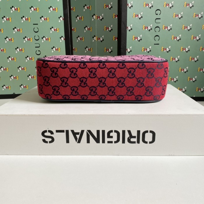 Gucci Womens Bags GG Marmont small matelassé shoulder bag Luxury Brand with Original Box 447632 DTD1T 1000