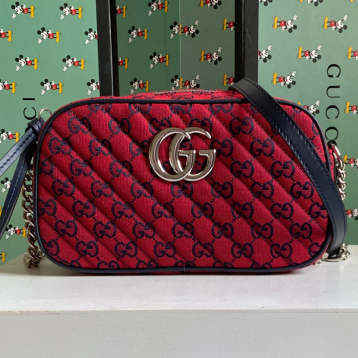 Gucci Womens Bags GG Marmont small matelassé shoulder bag Luxury Brand with Original Box 447632 DTD1T 1000