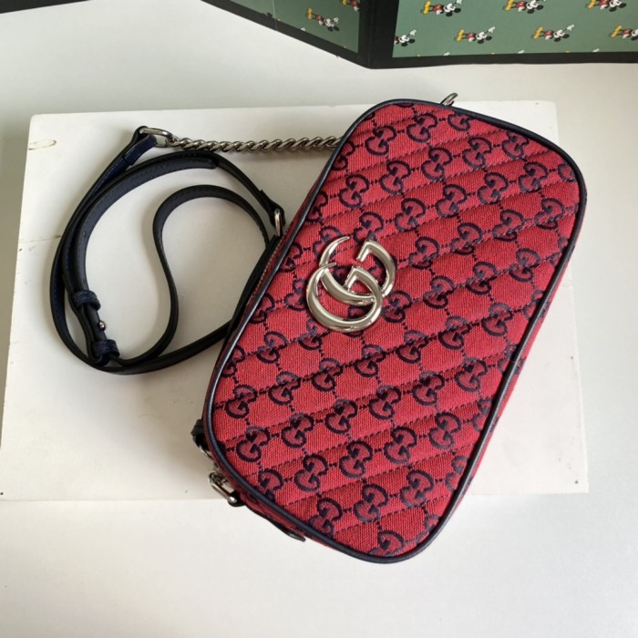 Gucci Womens Bags GG Marmont small matelassé shoulder bag Luxury Brand with Original Box 447632 DTD1T 1000