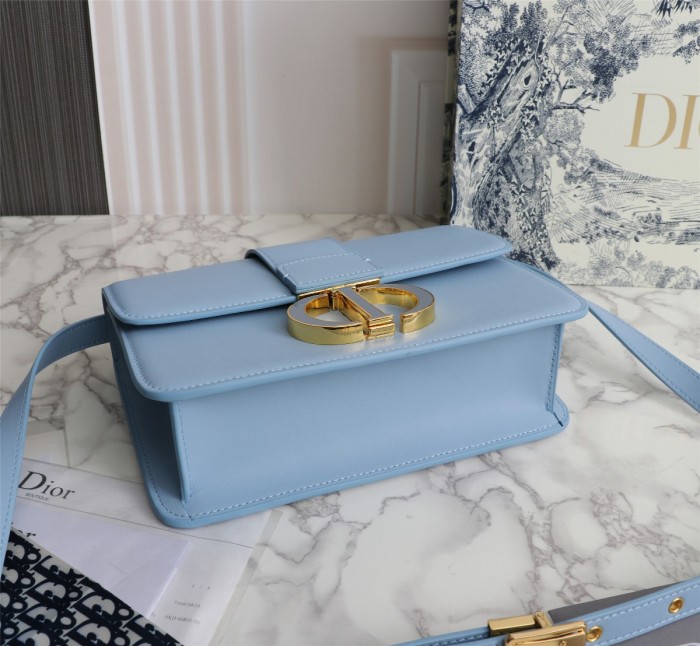 Dior Womens Bags Crossbody Bags Luxury Brand 30 MONTAIGNE BAG Blue Box Calfskin M9203UMOS_M941 with Original Box