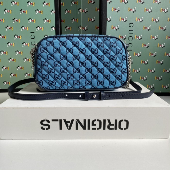 Gucci Womens Bags GG Marmont small matelassé shoulder bag Luxury Brand with Original Box 447632 DTD1T 1000