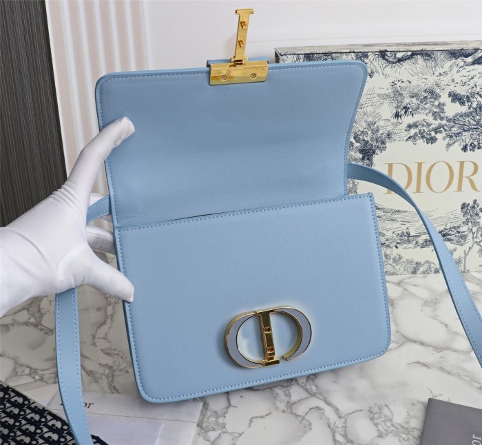 Dior Womens Bags Crossbody Bags Luxury Brand 30 MONTAIGNE BAG Blue Box Calfskin M9203UMOS_M941 with Original Box