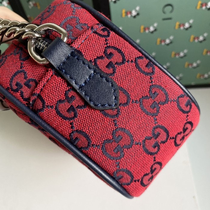 Gucci Womens Bags GG Marmont small matelassé shoulder bag Luxury Brand with Original Box 447632 DTD1T 1000