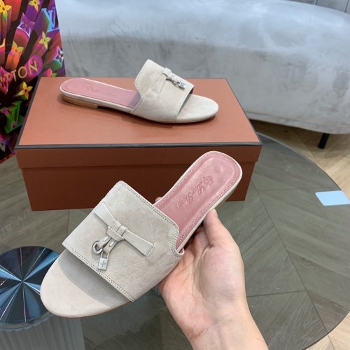 Loro Piana Womens Shoes Sandals Slippers Casual Design Luxury Brand Fashion Shoes for Women with Original Box