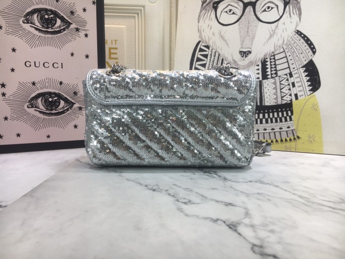Gucci Womens Bags Shoulder Messenger Bag Luxury Brand Gucci GG Marmont matelassé mini bag with Original Box 446744 UM8AF 4340