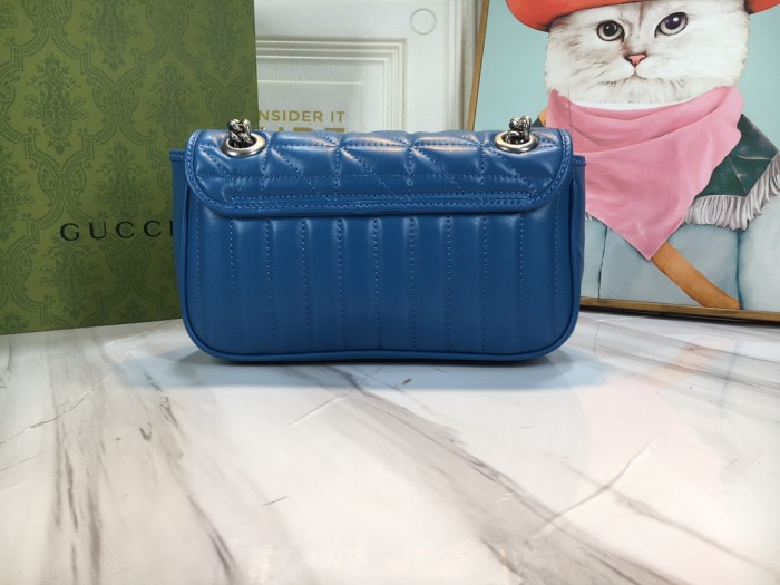 Gucci Womens Bags Shoulder Messenger Bag Luxury Brand Gucci GG Marmont matelassé mini bag with Original Box 446744 UM8AF 4340