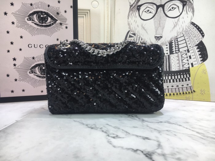 Gucci Womens Bags Shoulder Messenger Bag Luxury Brand Gucci GG Marmont matelassé mini bag with Original Box 446744 UM8AF 4340