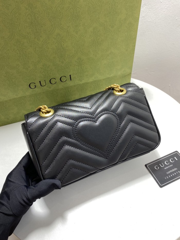 Gucci Womens Bags Shoulder Messenger Bag Luxury Brand Gucci GG Marmont matelassé mini bag with Original Box