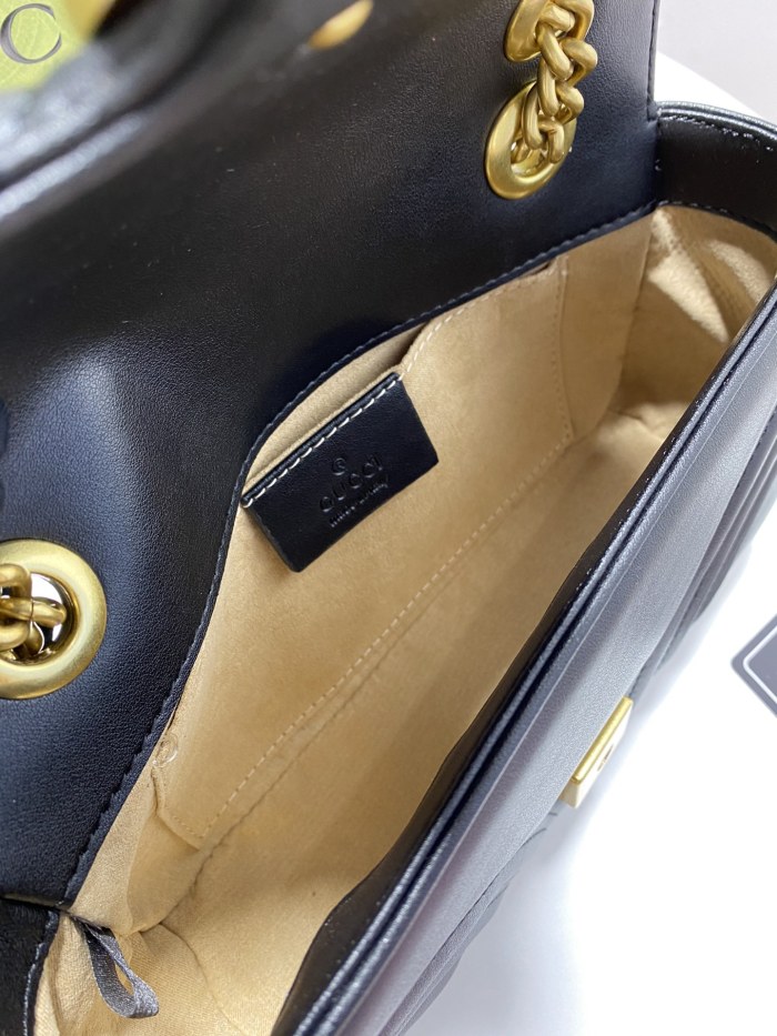 Gucci Womens Bags Shoulder Messenger Bag Luxury Brand Gucci GG Marmont matelassé mini bag with Original Box