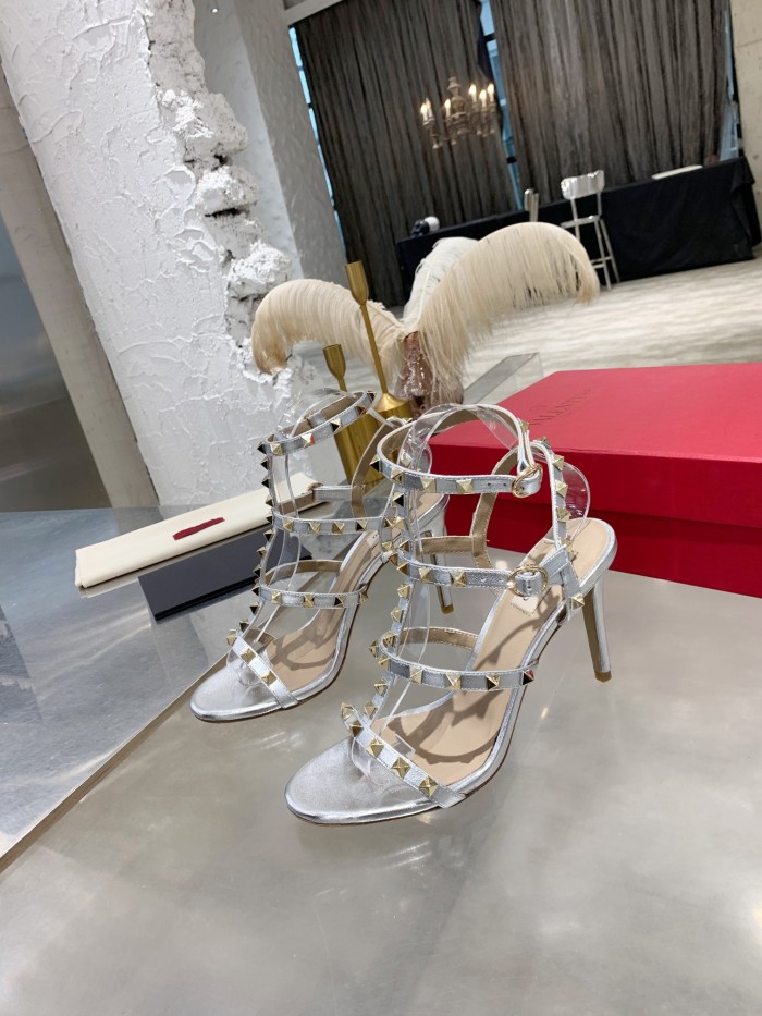 Valentino Women Shoes Mule Flip Flop Sandals ROMAN STUD SLIDE SANDAL IN QUILTED NAPPA with Original Box Luxury Brand