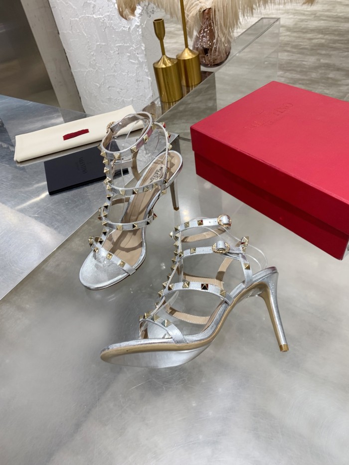 Valentino Women Shoes Mule Flip Flop Sandals ROMAN STUD SLIDE SANDAL IN QUILTED NAPPA with Original Box Luxury Brand