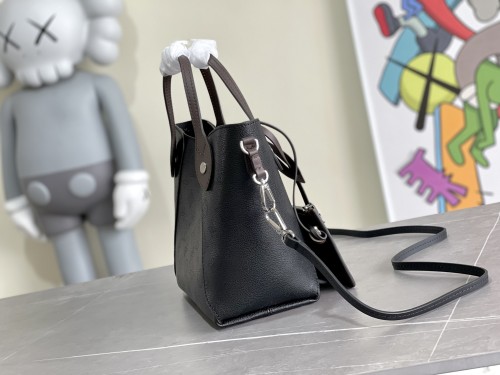 Louis Vuitton Womens Shoulder Bags Handbags Luxury Brand Fashion HINA PM Black Mahina perforated calf leather M54350