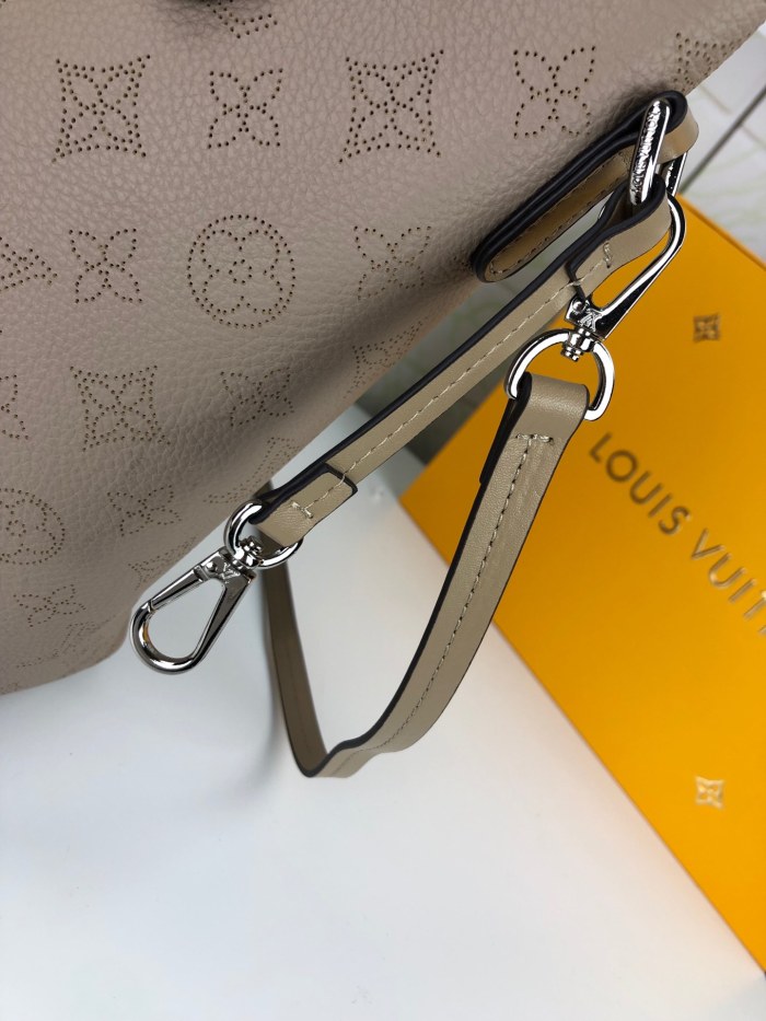 Louis Vuitton Womens Shoulder Bags Handbags Luxury Brand Fashion HINA PM Galet Gray Mahina perforated calf leather M54351