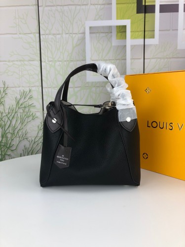 Louis Vuitton Womens Shoulder Bags Handbags Luxury Brand Fashion HINA PM Black Mahina perforated calf leather M54350