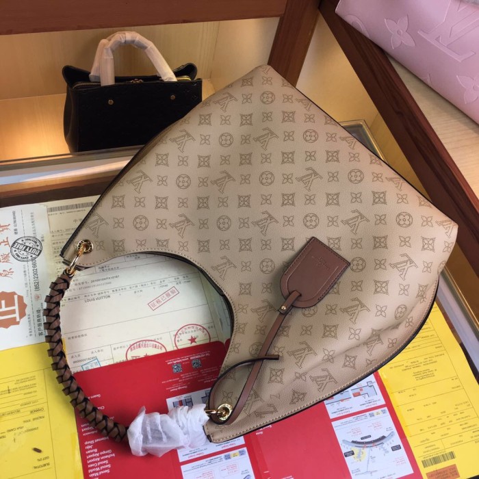 Louis Vuitton Womens Bags Messenger Shoulder Bags Handbags Luxury Brand CARMEL Mahina perforated calf leather