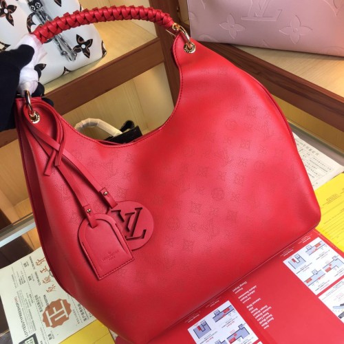 Louis Vuitton Womens Bags Messenger Shoulder Bags Handbags Luxury Brand CARMEL Mahina perforated calf leather