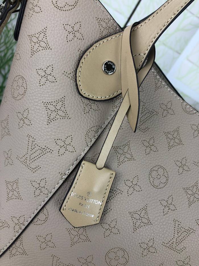 Louis Vuitton Womens Shoulder Bags Handbags Luxury Brand Fashion HINA PM Galet Gray Mahina perforated calf leather M54351