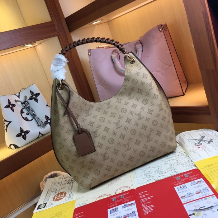 Louis Vuitton Womens Bags Messenger Shoulder Bags Handbags Luxury Brand CARMEL Mahina perforated calf leather