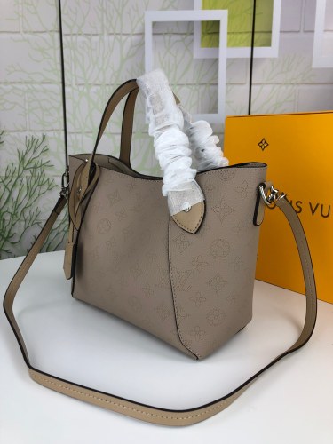 Louis Vuitton Womens Shoulder Bags Handbags Luxury Brand Fashion HINA PM Galet Gray Mahina perforated calf leather M54351