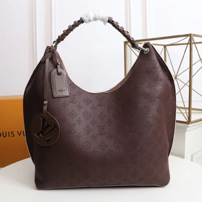 Louis Vuitton Womens Bags Messenger Shoulder Bags Handbags Luxury Brand CARMEL Mahina perforated calf leather