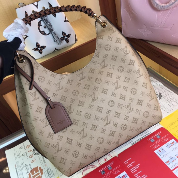 Louis Vuitton Womens Bags Messenger Shoulder Bags Handbags Luxury Brand CARMEL Mahina perforated calf leather