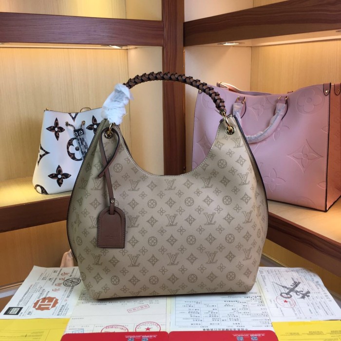 Louis Vuitton Womens Bags Messenger Shoulder Bags Handbags Luxury Brand CARMEL Mahina perforated calf leather